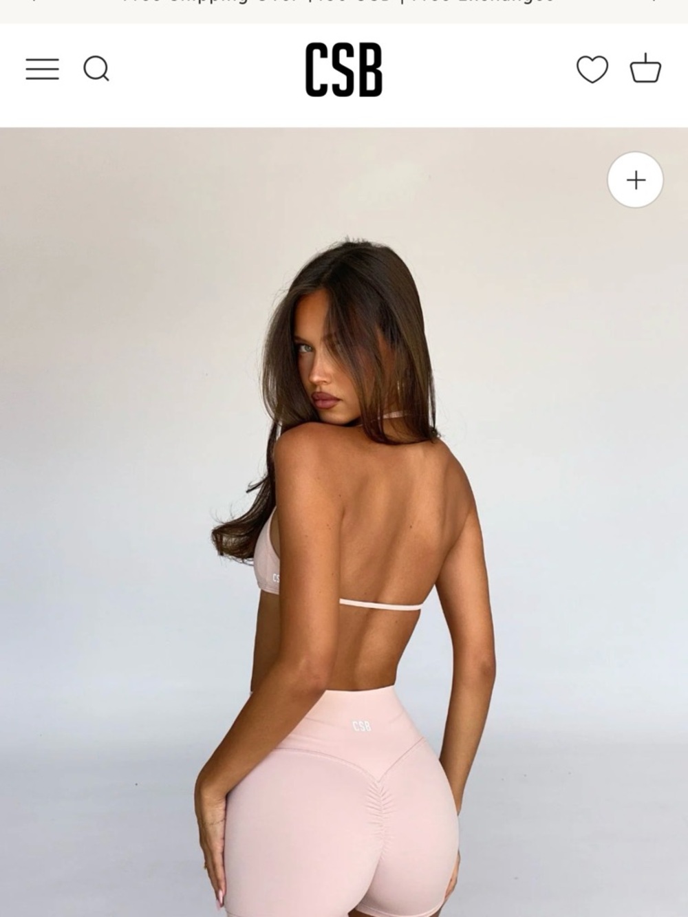 CSB Crush Pink High-Waist scrunch  Shorts 4”